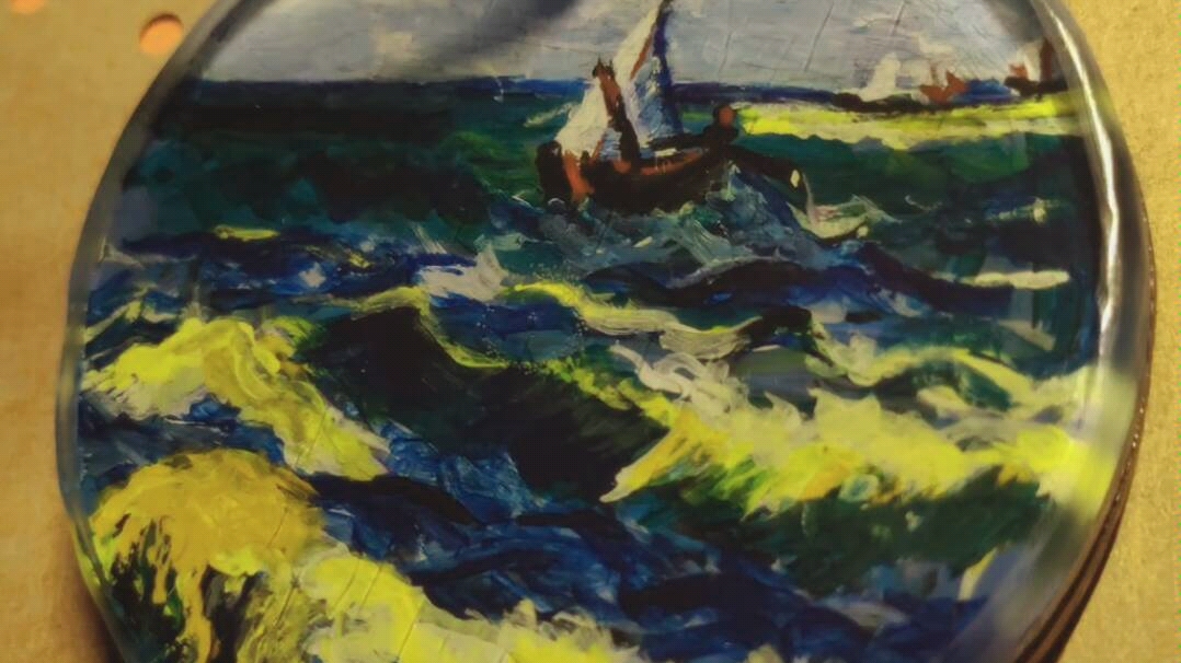 梵高 圣马迪拉莫海边风景 vincent van gogh:seascape at saintes