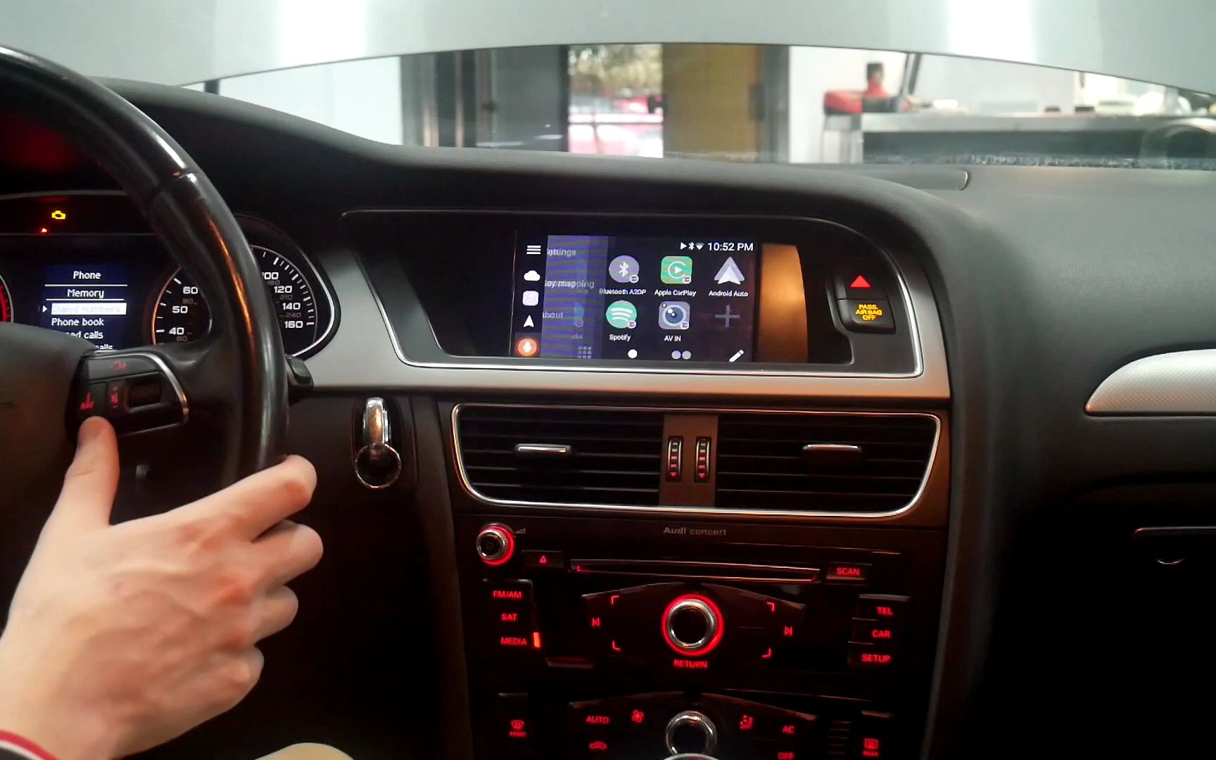 奥迪A4加装GromAudio安卓Carplay/Android Auto智能车机系统演示哔哩哔哩bilibili