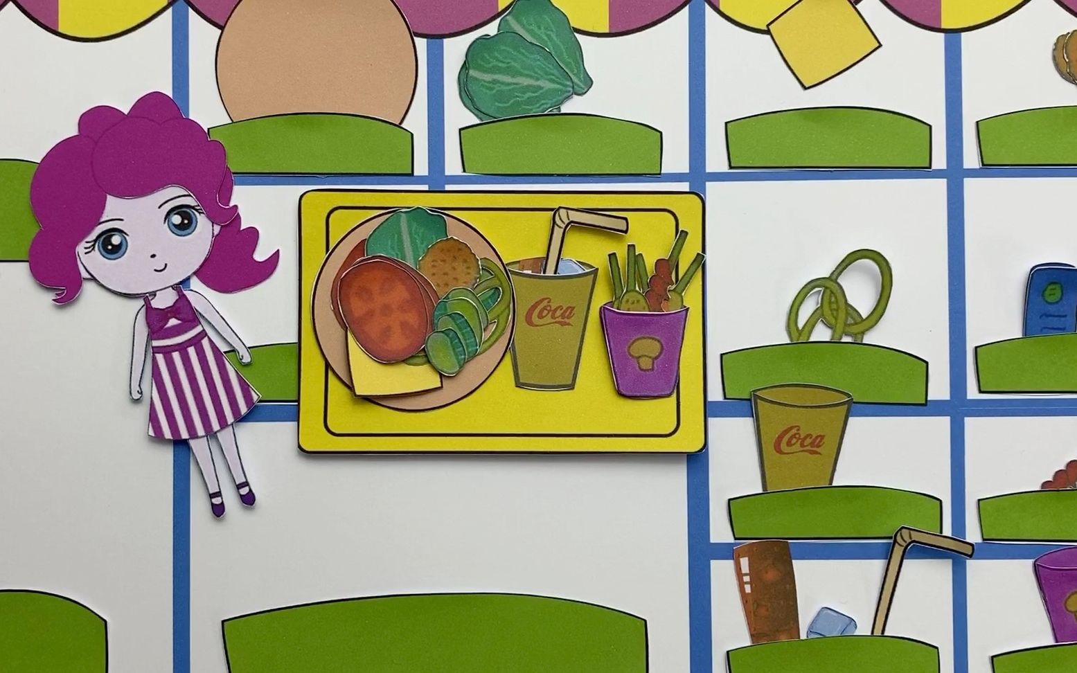 纸娃娃趣味手工diy为小马宝莉碧琪制作一间煎饼果子店