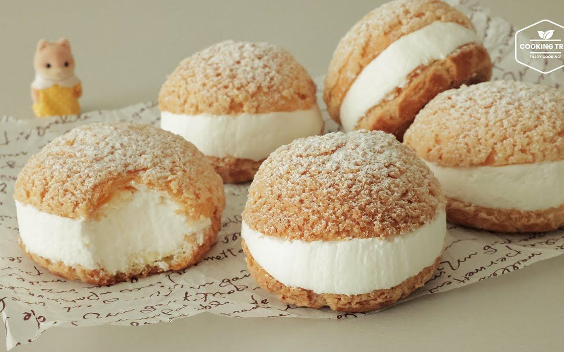 牛奶奶油泡芙 * 曲奇泡芙 * 泡芙泡芙配方 | cooking tree 烹饪树