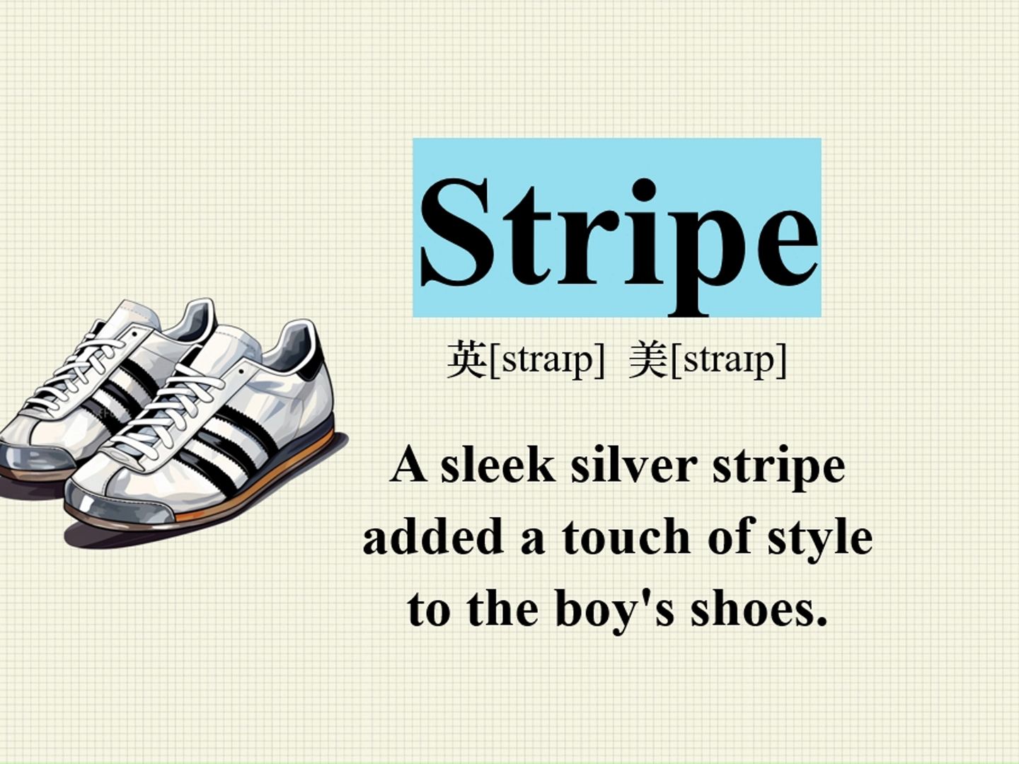 stripe 看图说话 记单词 英语阅读