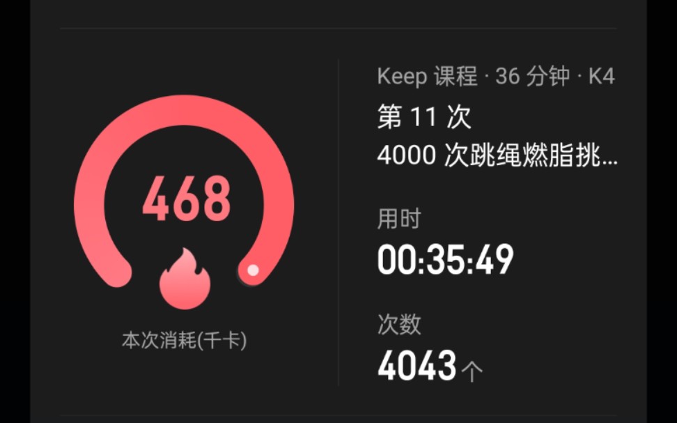417keep跳绳4000次