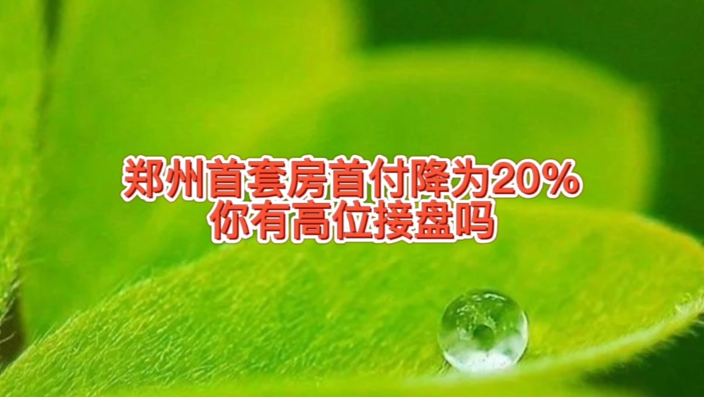 郑州首套房首付30%降为20%,贷款利率4.1%,高位买房的后悔吗哔哩哔哩bilibili