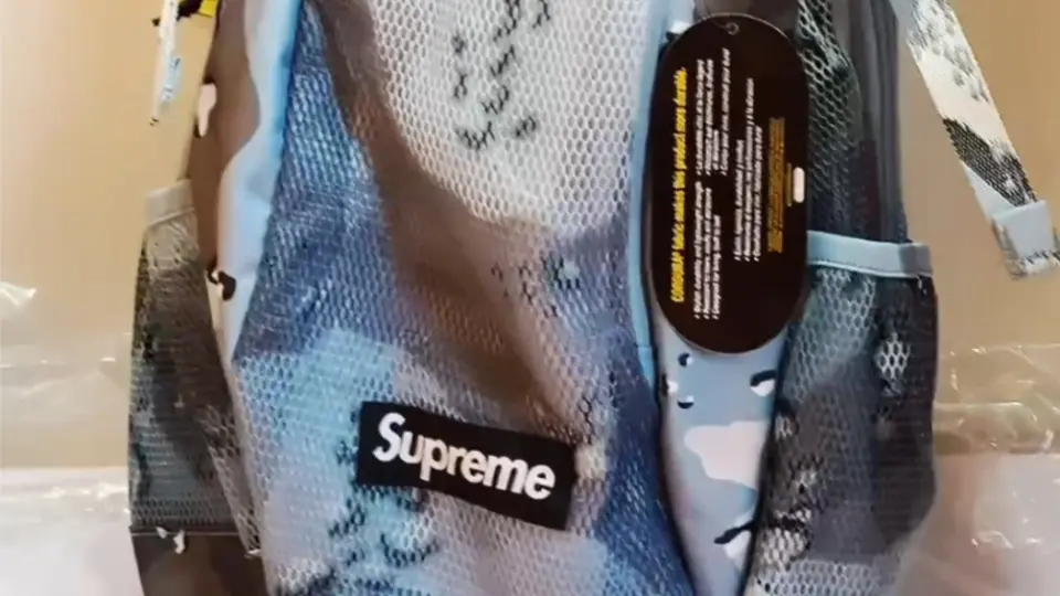 Supreme backpack blue discount chocolate chip camo