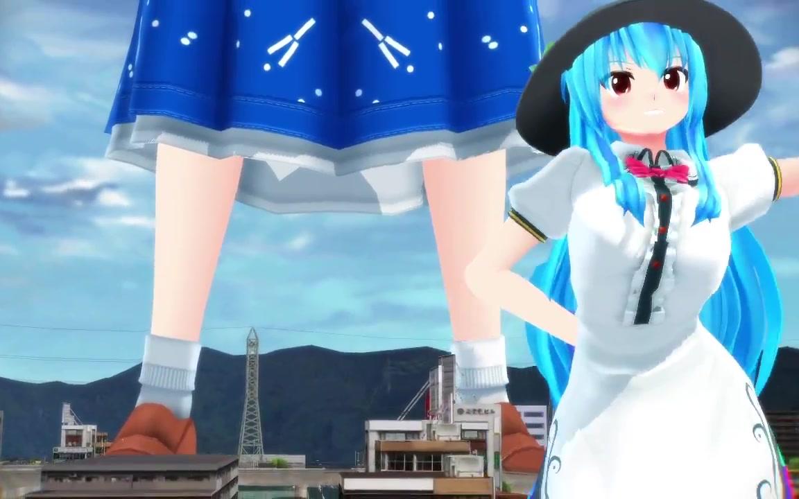 [图]【MMD】巨大早苗と天子で【太陽系デスコ】