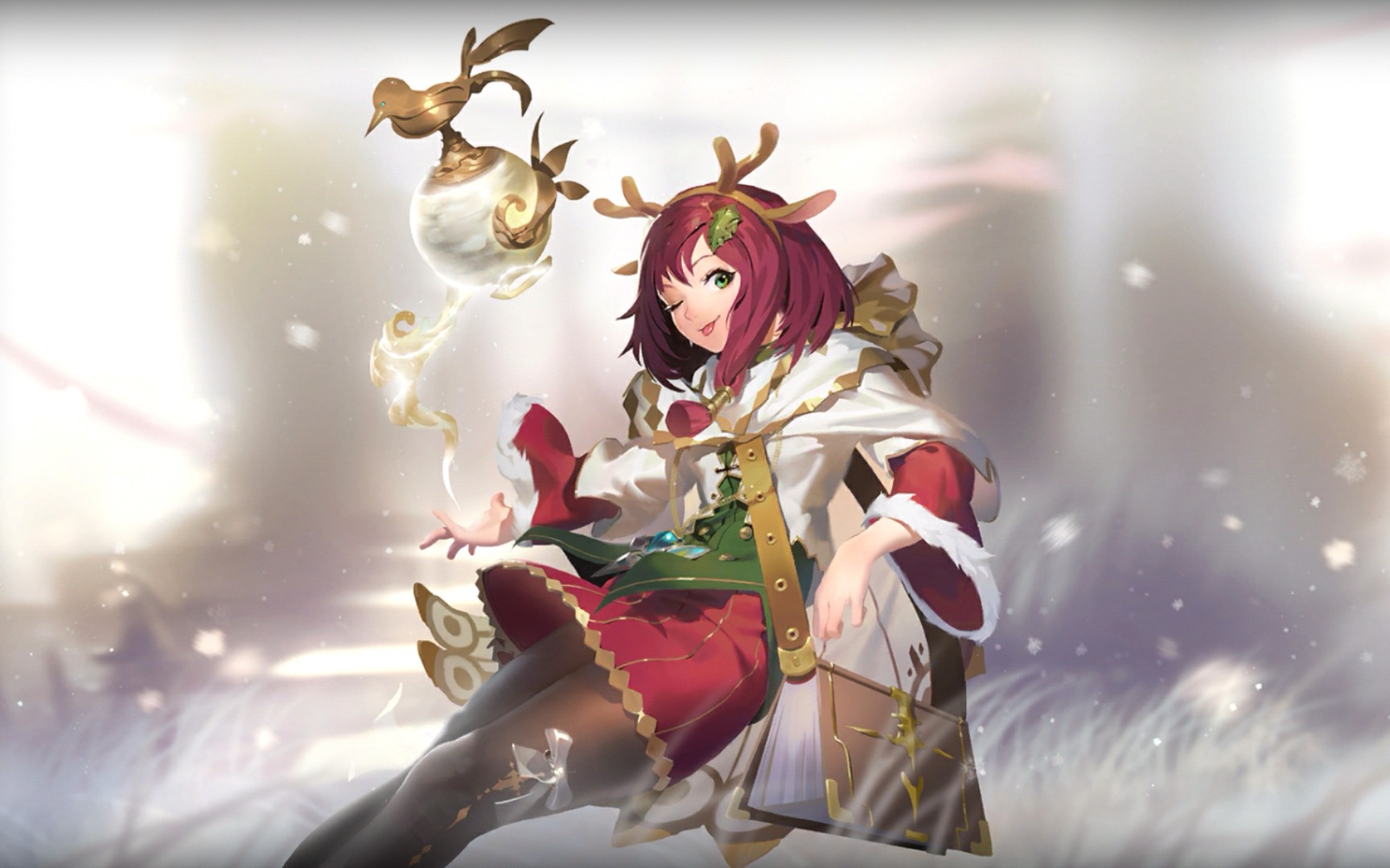 万象物语蒂卡造型书冬青少女全技能展示