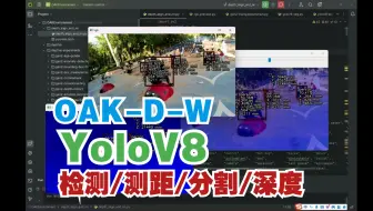 【开源】OAK相机跑yolov8三种模型，检测、分割、识别测距，来看看效果！
