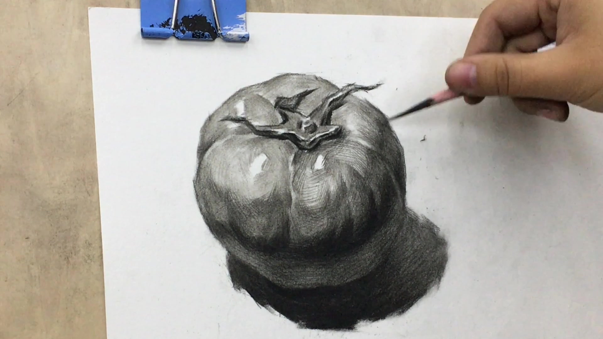 超越畫室許昌畫室美術集訓素描靜物番茄西紅柿