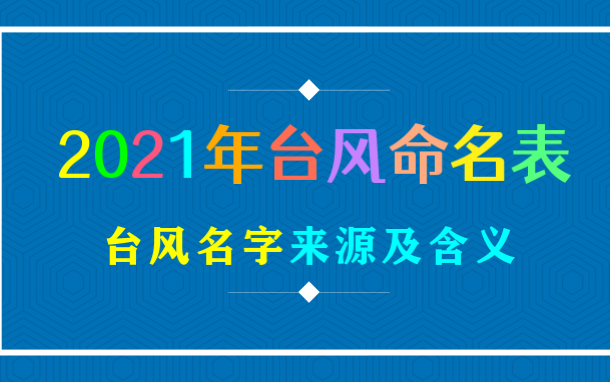 2021年台风命名表哔哩哔哩bilibili