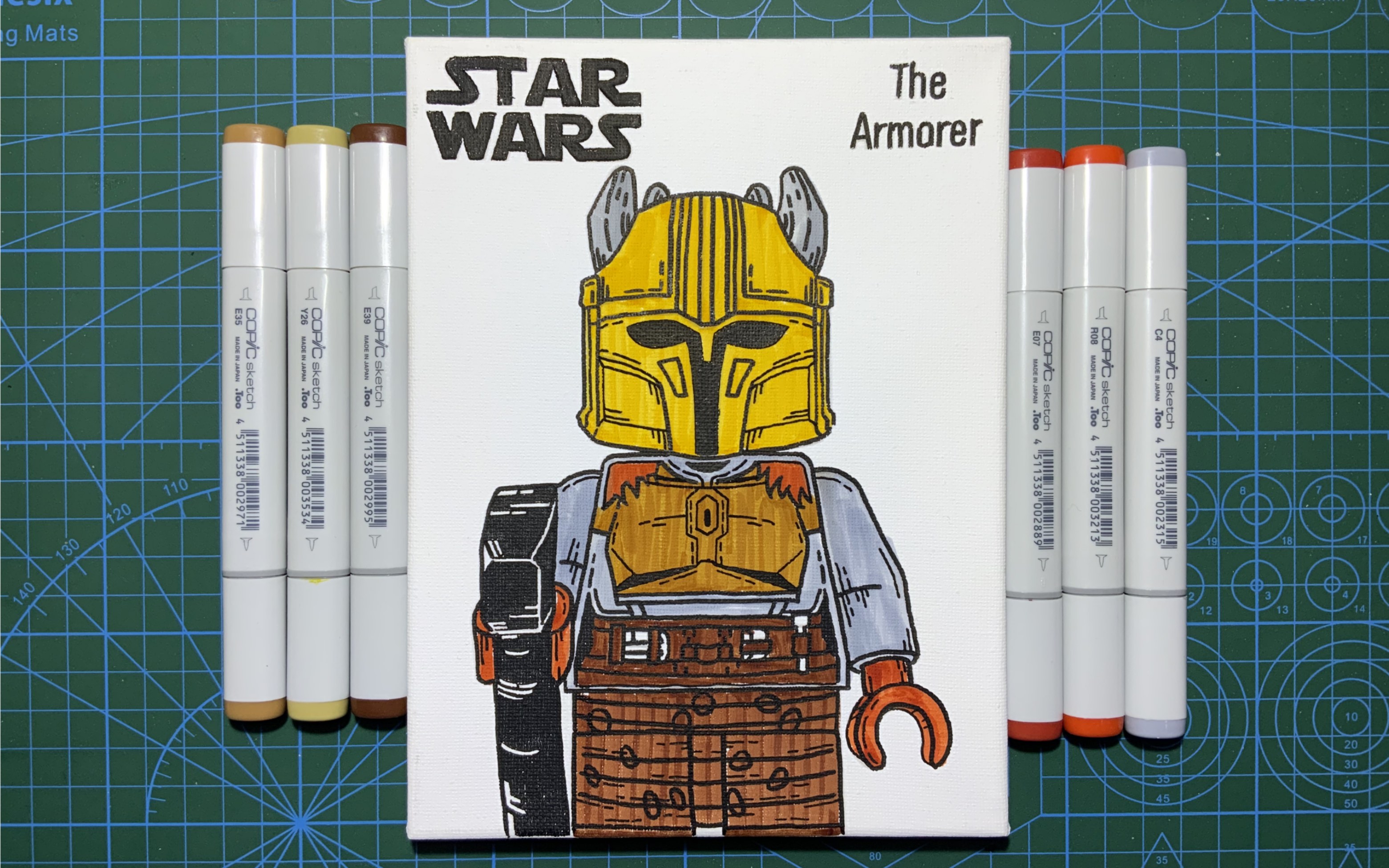 乐高星球大战系列女铁匠手绘