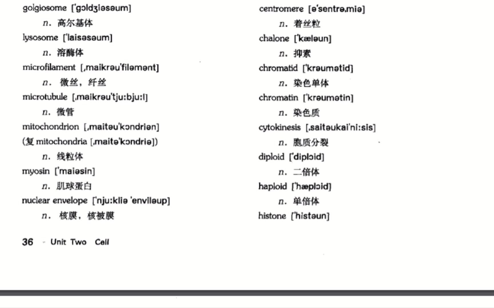 [图]【生物学专业英语】《生命科学英汉阅读教程》宋新强 词汇部分