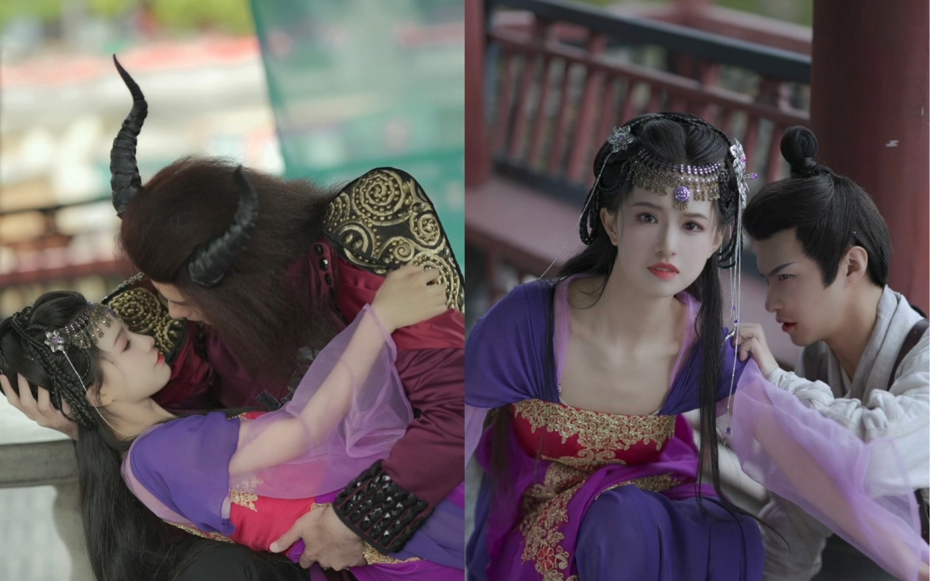 【北川婠婠】普通人和仙剑原演员合拍,重楼×野猪,奇怪的相爱相杀cp