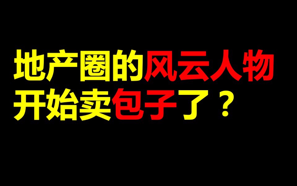 地产圈的风云人物开始卖包子了?哔哩哔哩bilibili