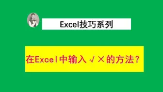 在Excel中快速输入✓和❌的几种方法？