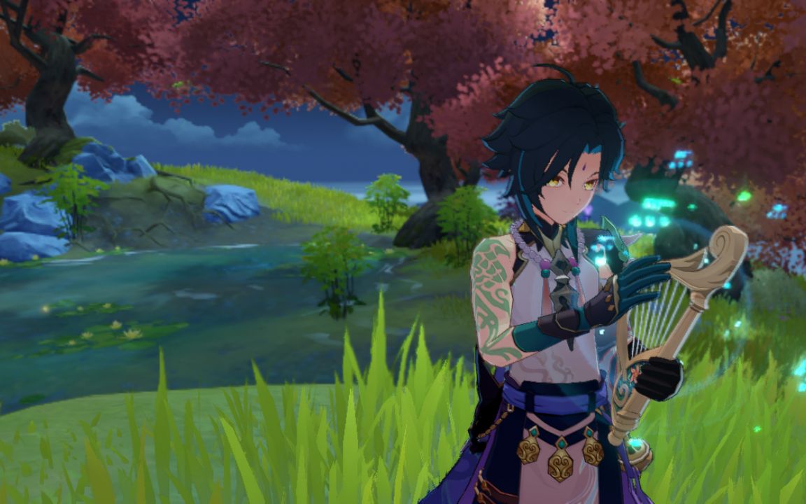 【原神】弹琴《让风告诉你》_原神