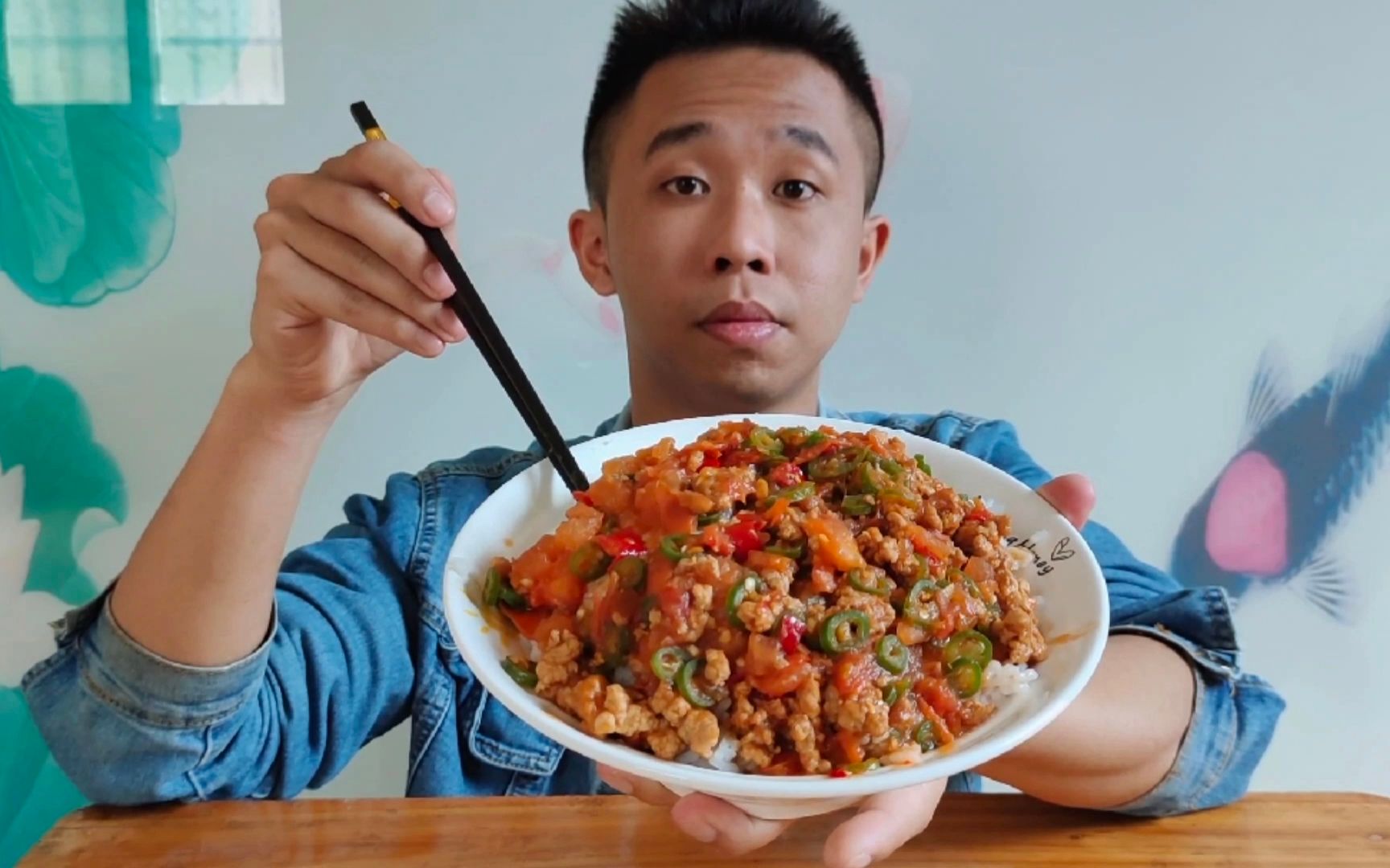 大柯用猪肉末辣椒番茄做“云南红三剁”酸辣鲜香,一碗饭轻松下肚哔哩哔哩bilibili