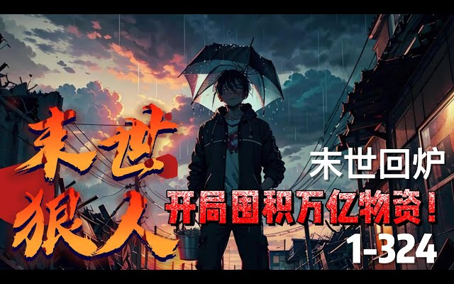 [图]《末世狠人：开局囤积万亿物资》1-324 末世爆发，天灾降临！重生后的林昊得到次元空间，开始疯狂囤货…当末世降临，别人都在为了生存拼命，林昊却躲在安全屋里抽着雪