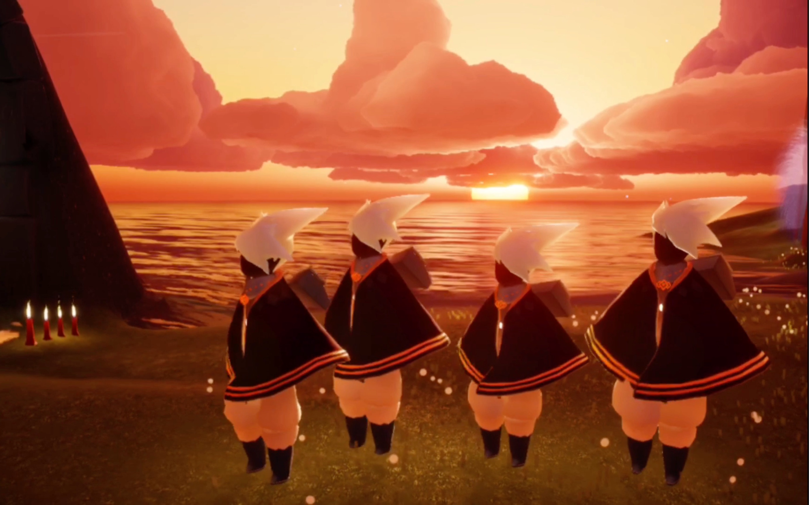 「sky光遇」果果和朋友们的日常,这是男团?可以出道了吧!