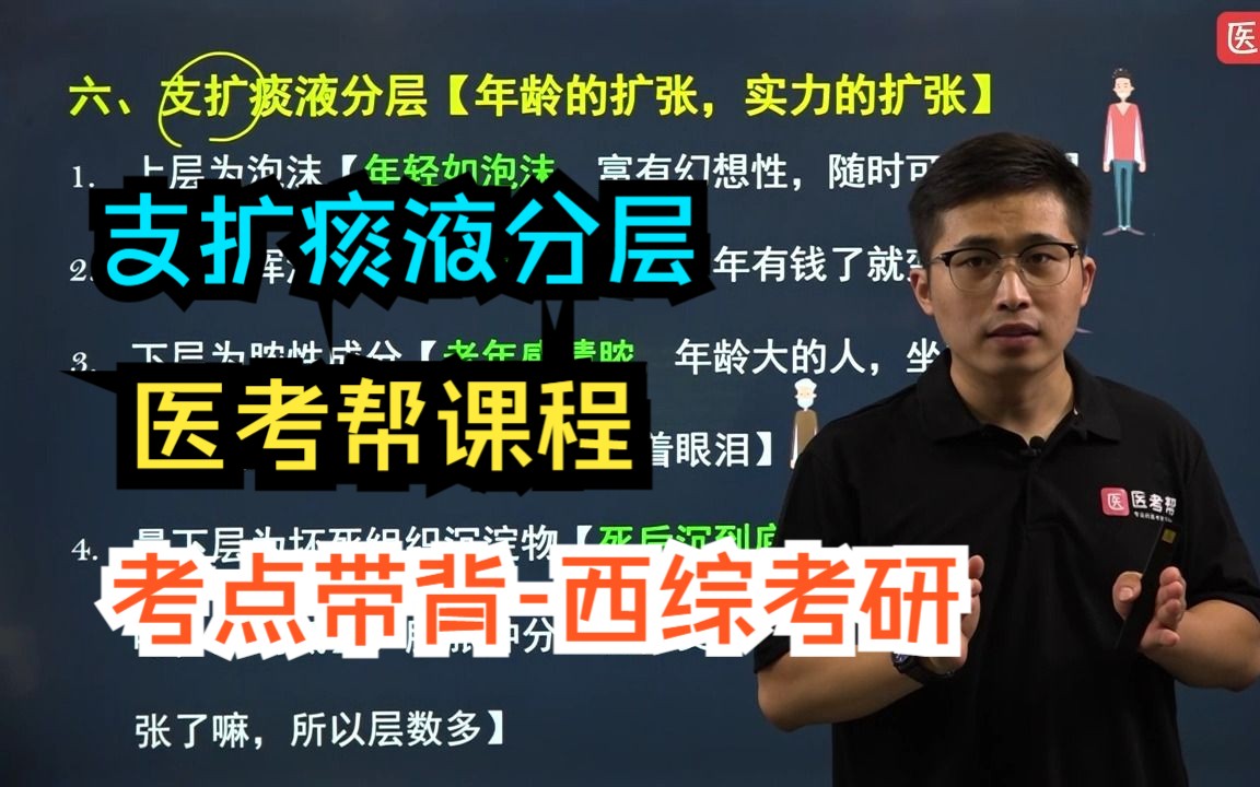 【西综考研考点带背】形象记忆分级分期题 :支扩痰液分层(年龄的扩张,实力的扩张)哔哩哔哩bilibili