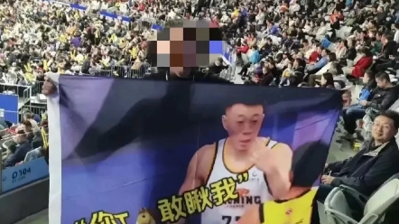 有球迷手持张镇麟"你tm敢瞅我"的海报出现在球场,对这种行为你怎么看?