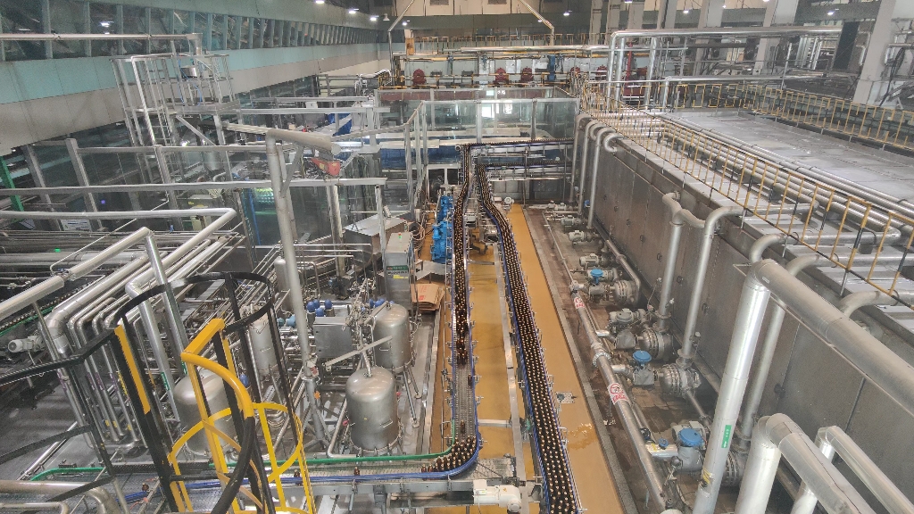 青岛啤酒现代化生产线