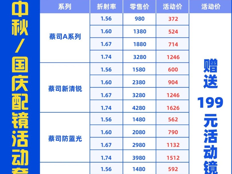 迎中秋国庆,太原配镜活动来啦!哔哩哔哩bilibili