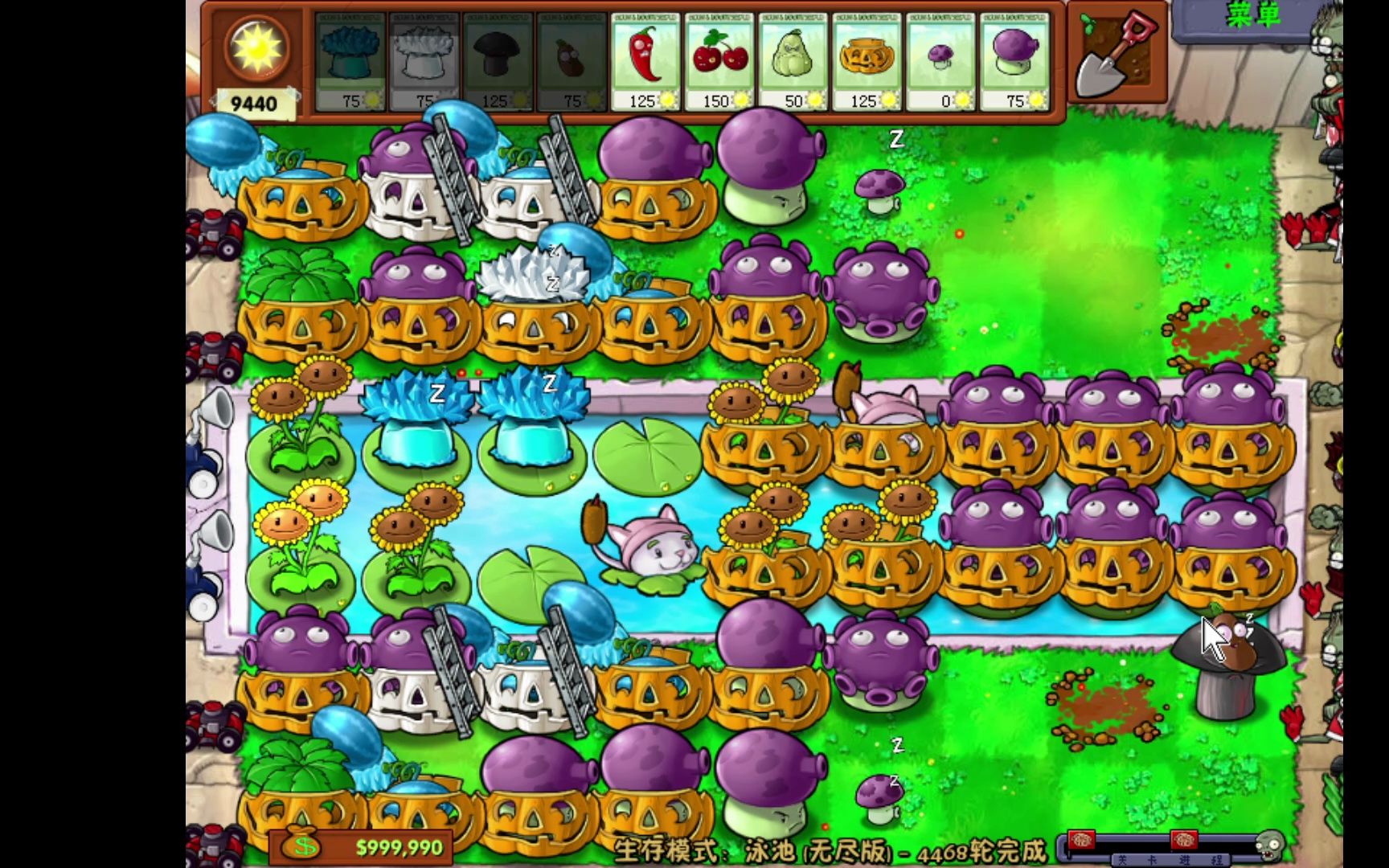 植物大战僵尸石英钟阵练习