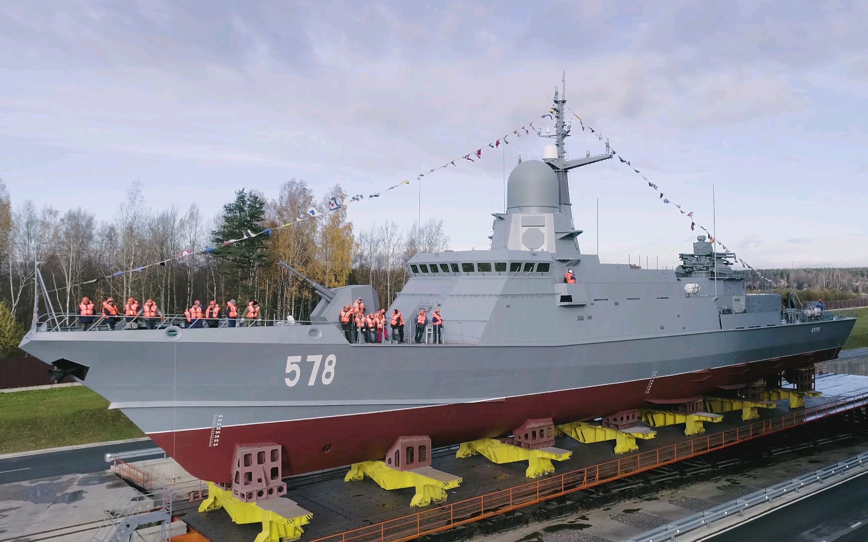 【军事】俄罗斯第4艘22800型小型导弹舰暴风雨号