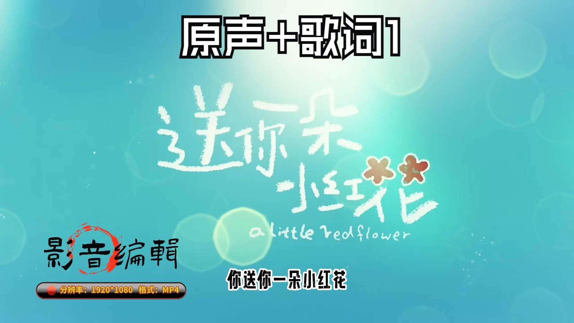 【视频制作】《送你一朵小红花》原声视频 字幕-1