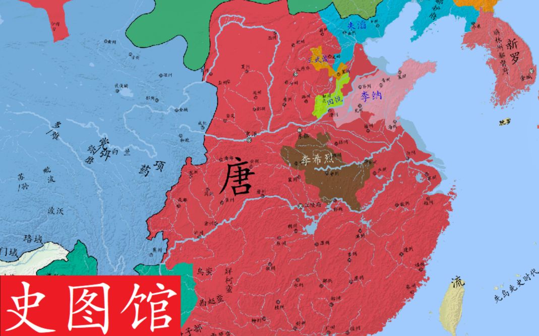 唐朝中国版图领土图片
