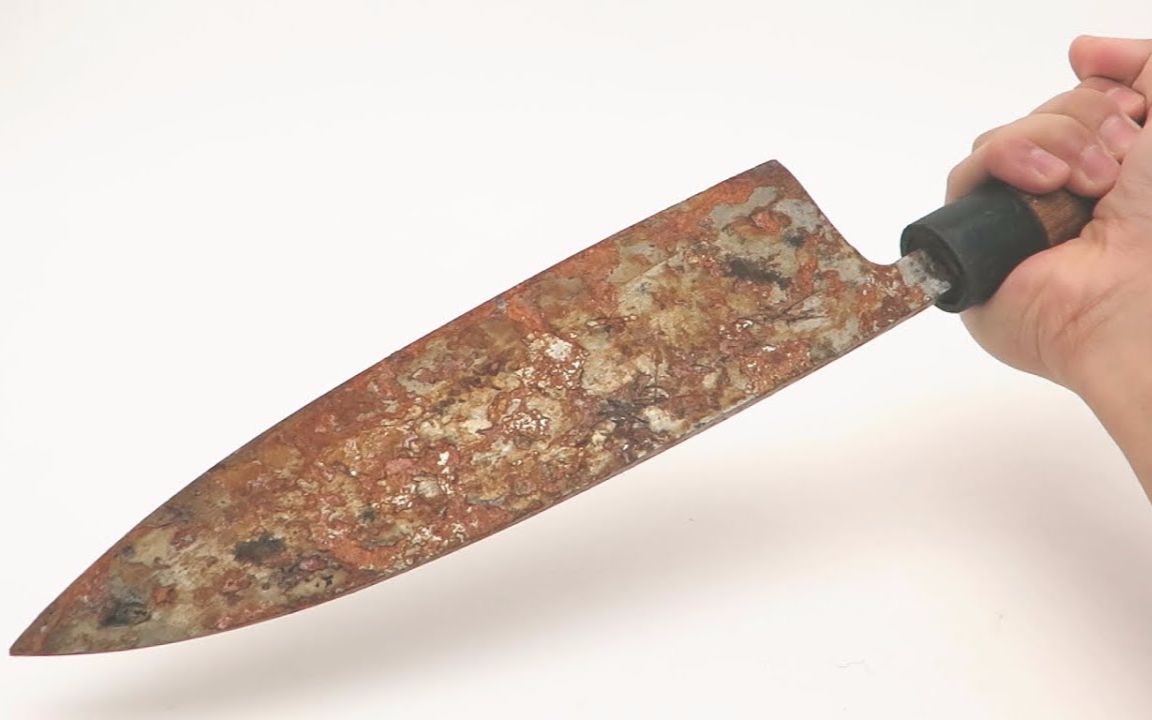 【手动修复日本500$的锈菜刀】_哔哩哔哩_bilibili