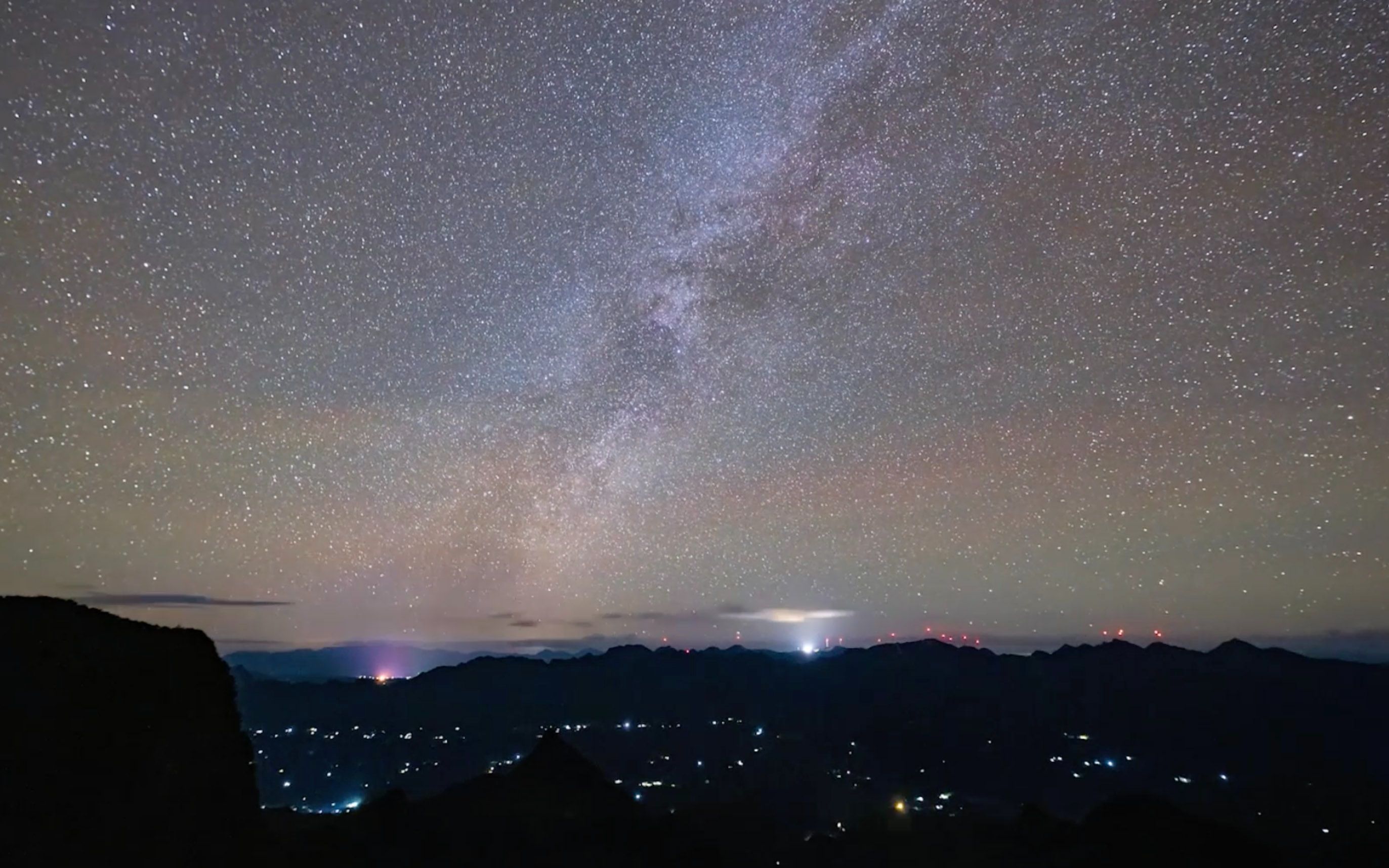 暗夜星空:湖南南滩草原看繁星点点
