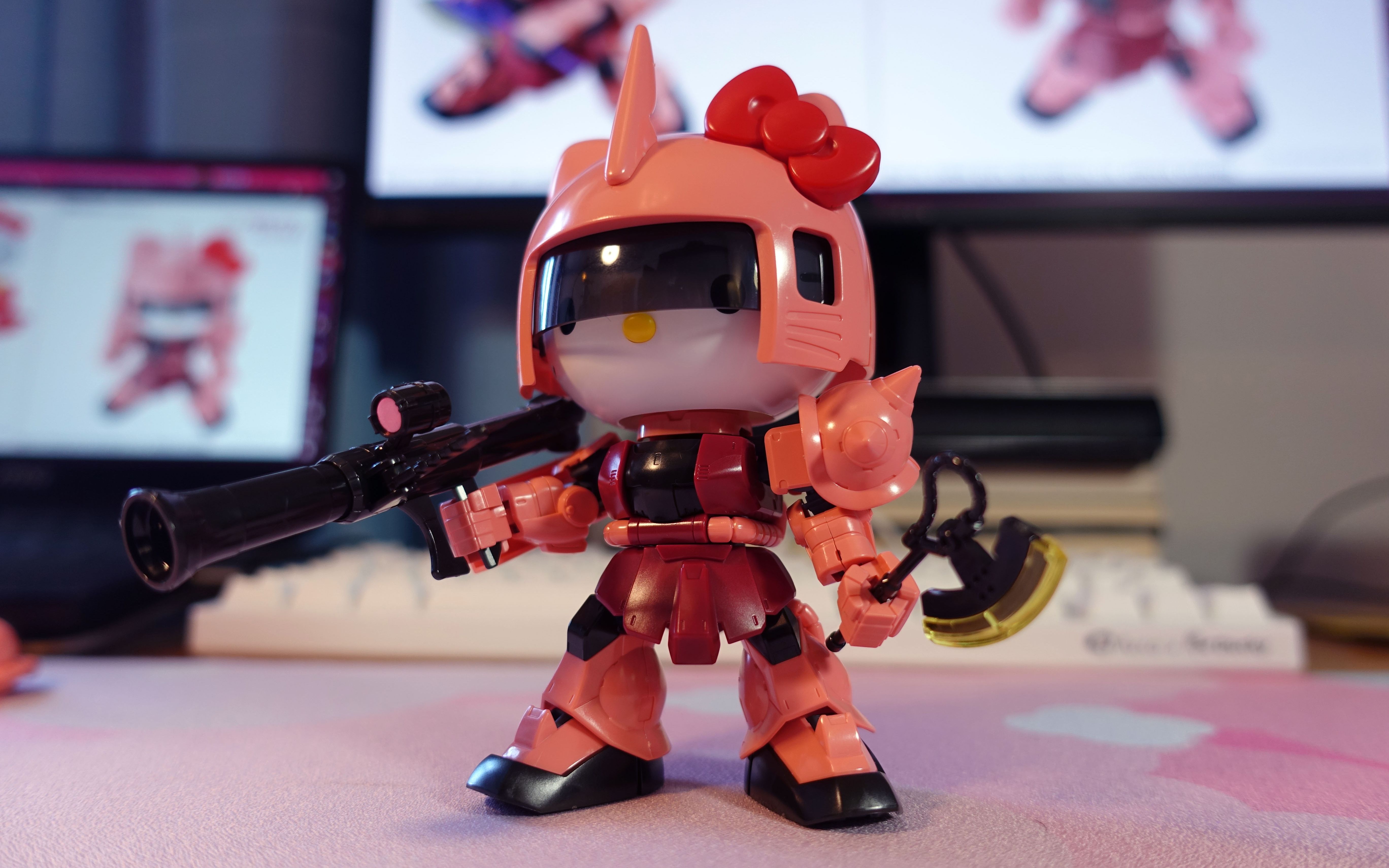 活动作品hellokitty高达联名制作过程与特写展示