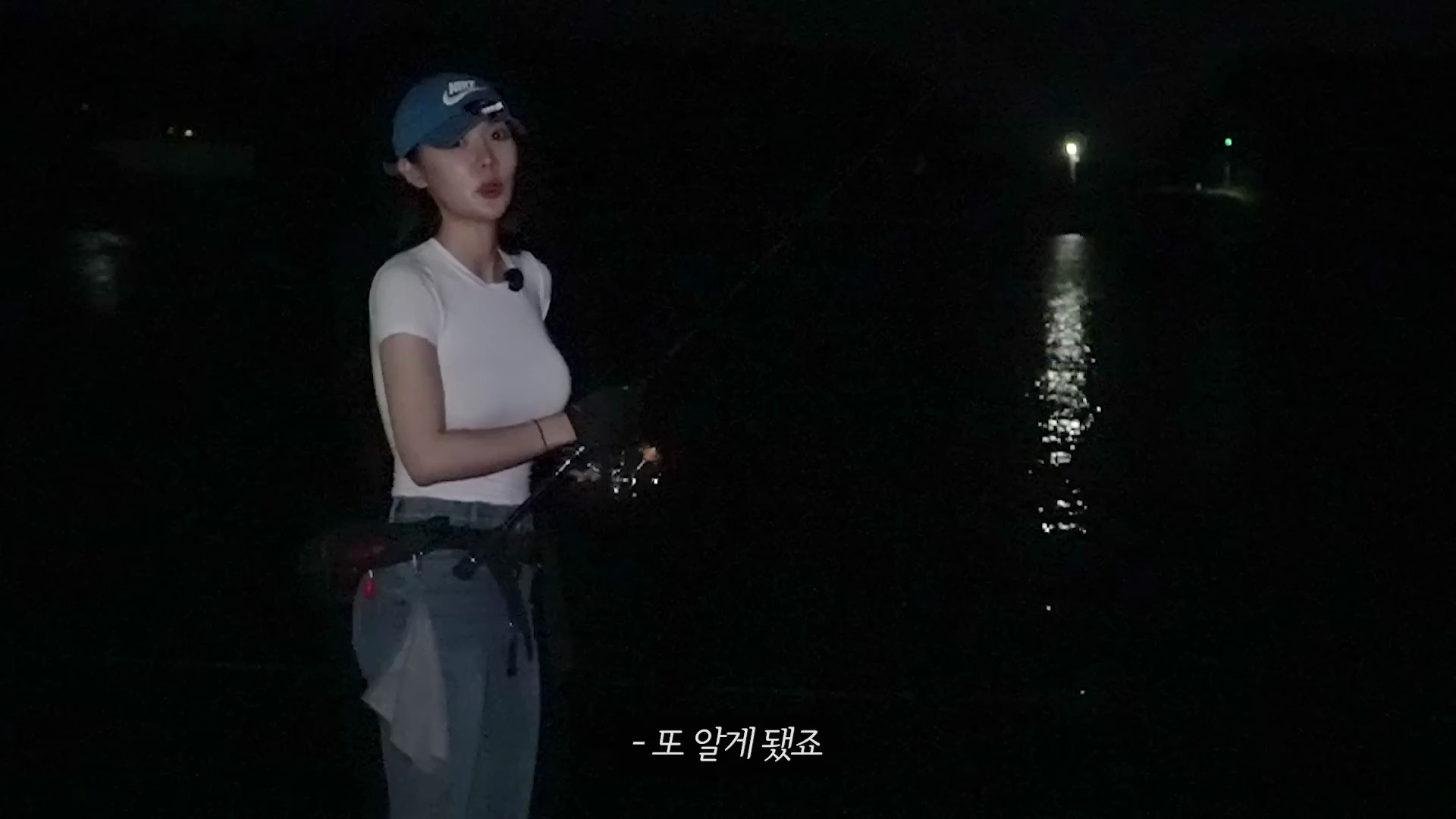 【1080p】路亚钓鱼 安贞恩夜钓 夜晚的灯火格外明亮