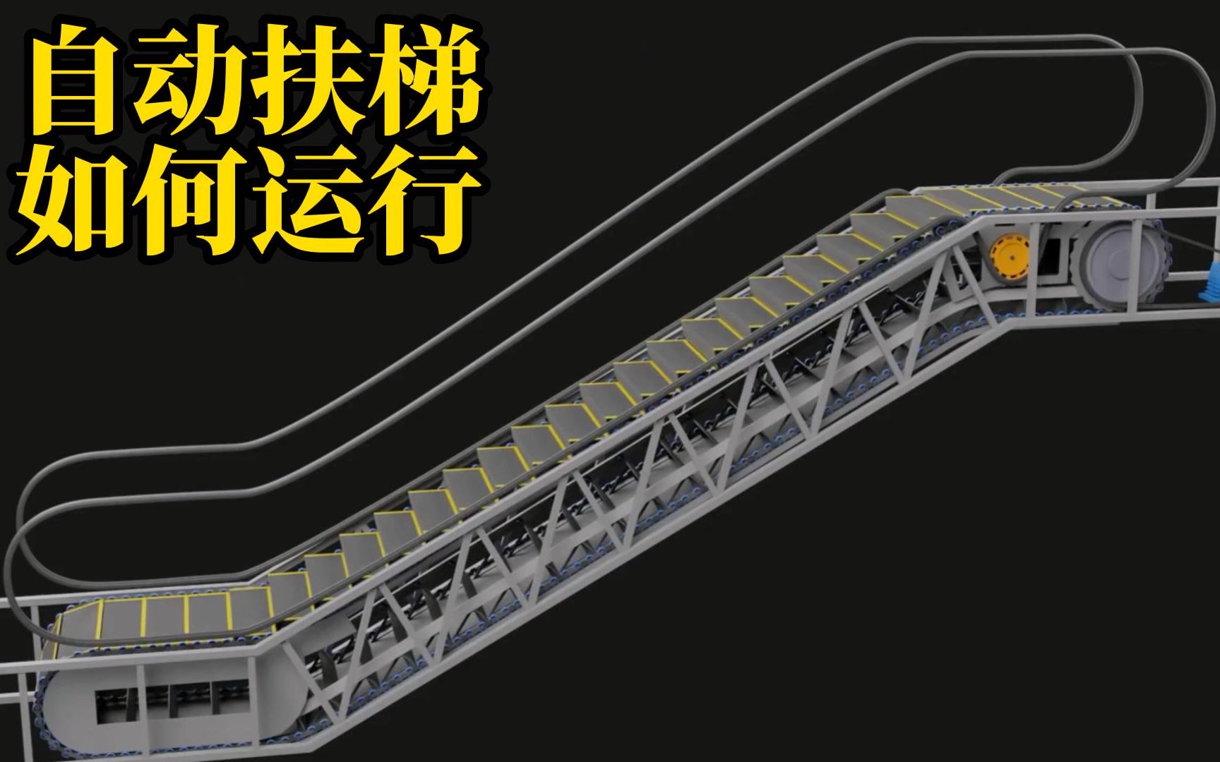 拆解商场自动扶梯的内部构造,它的设计运行原理原来如此简单哔哩哔哩bilibili