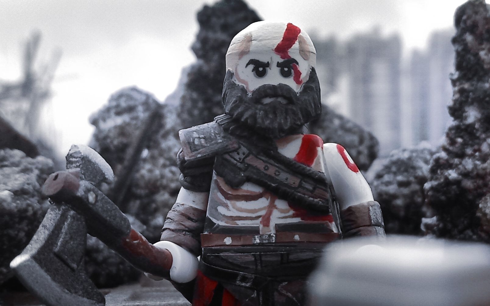 sitw乐高奎托斯战神文盲老父亲人仔moc展示