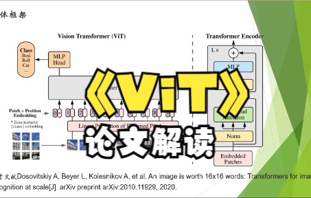 vit模型解析 An Image is Worth 16x16 Words Transformers论文解读哔哩哔哩bilibili