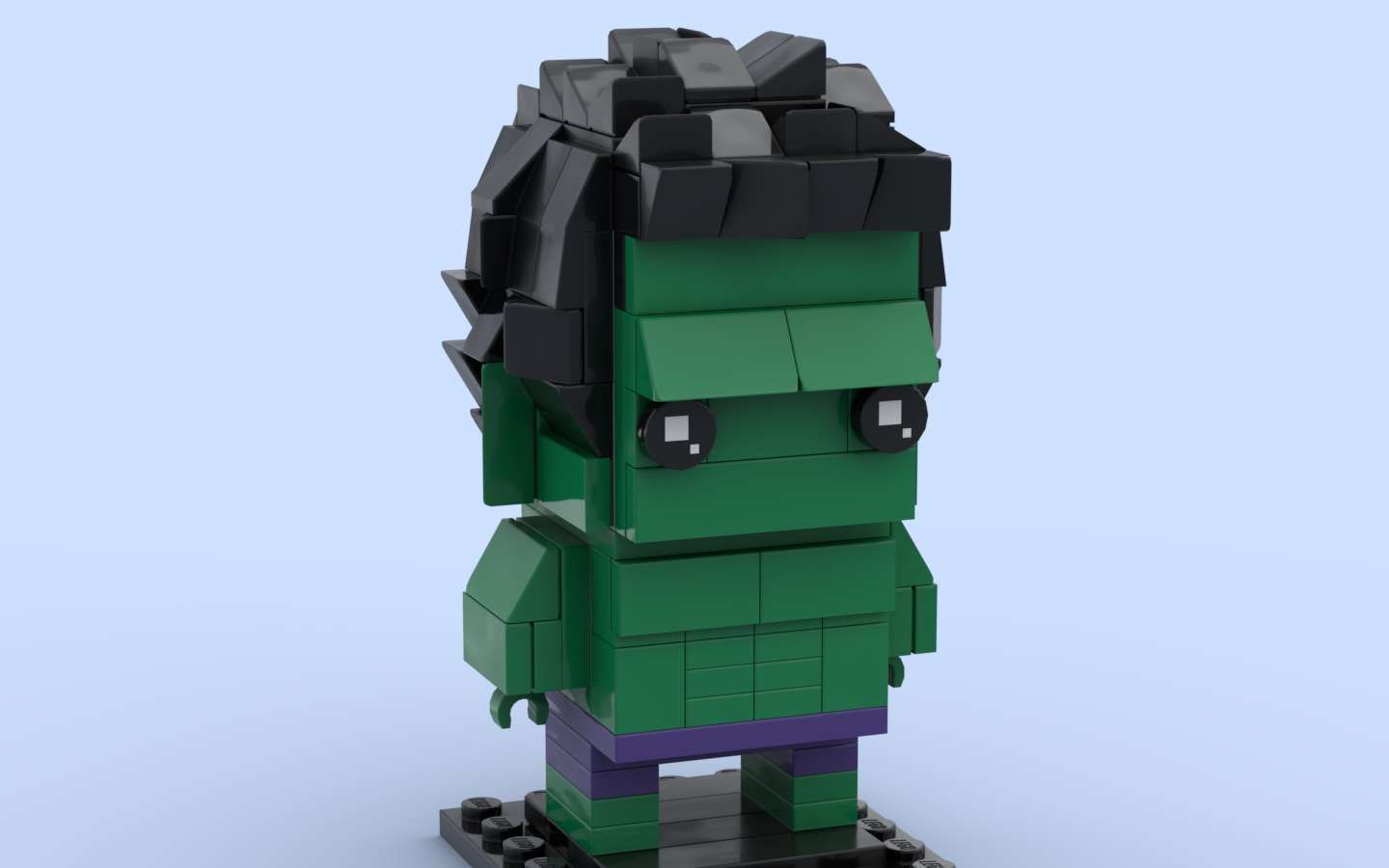 积木萌萌漫威英雄3-绿巨人拼装视频