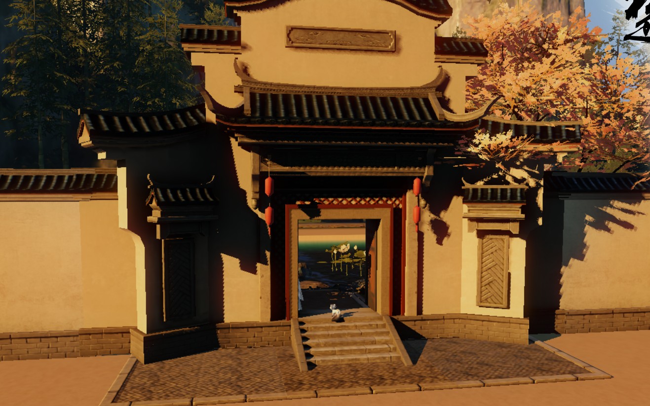 【楚留香家园】苏式大门池景局部