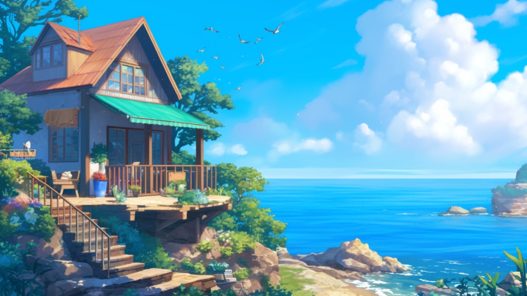 海边小木屋#壁纸图片#治愈系