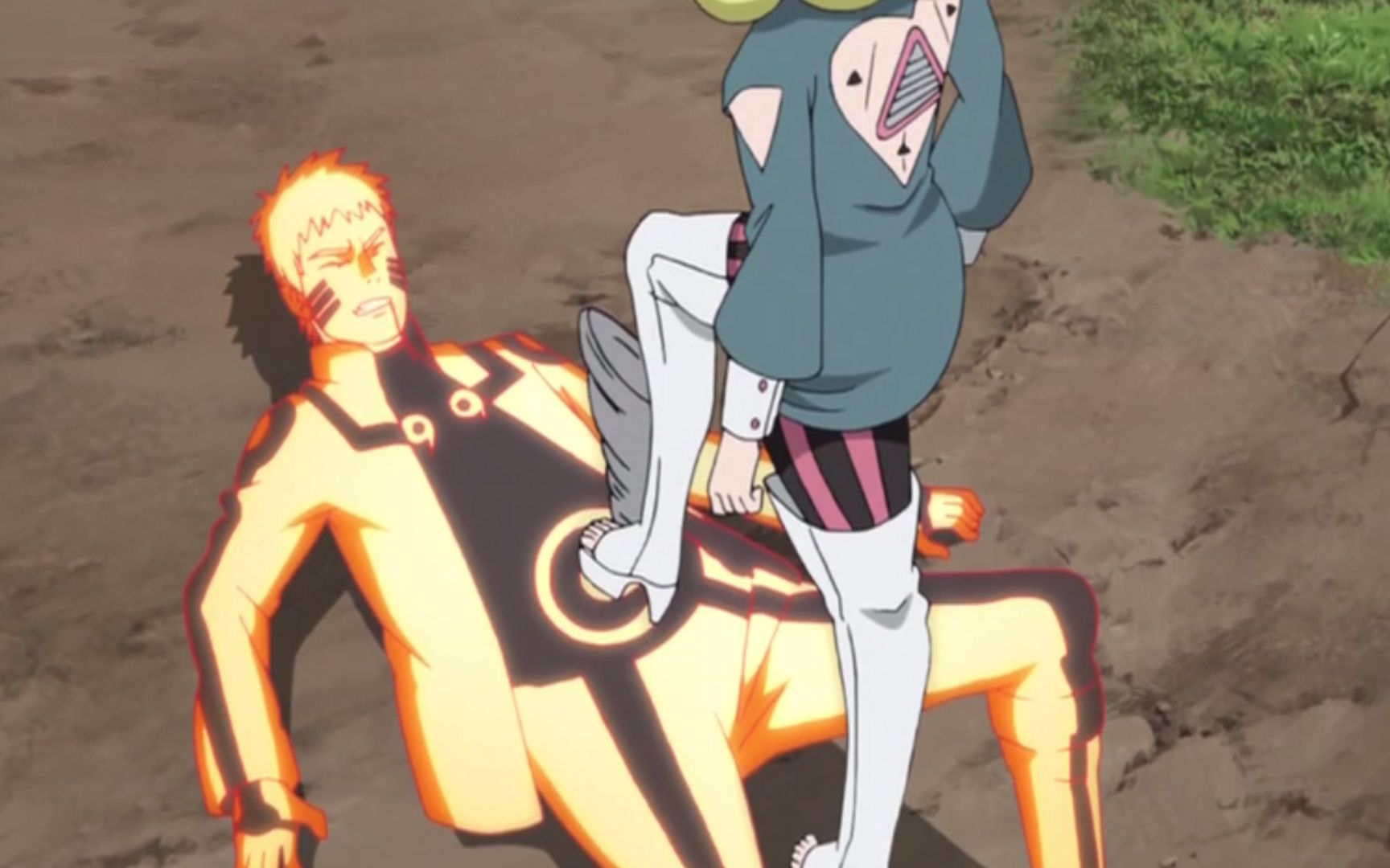 博人传,爆燃打斗,鸣人弱成"渣"?迪鲁达实力炸裂?