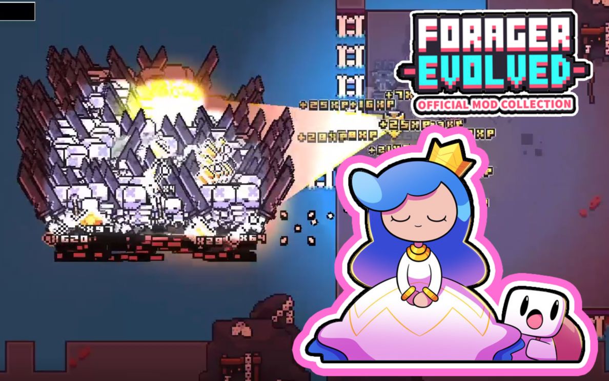 【肥星耀】等级max 挑战四大boss ep-7 浮岛物语mod 《forager