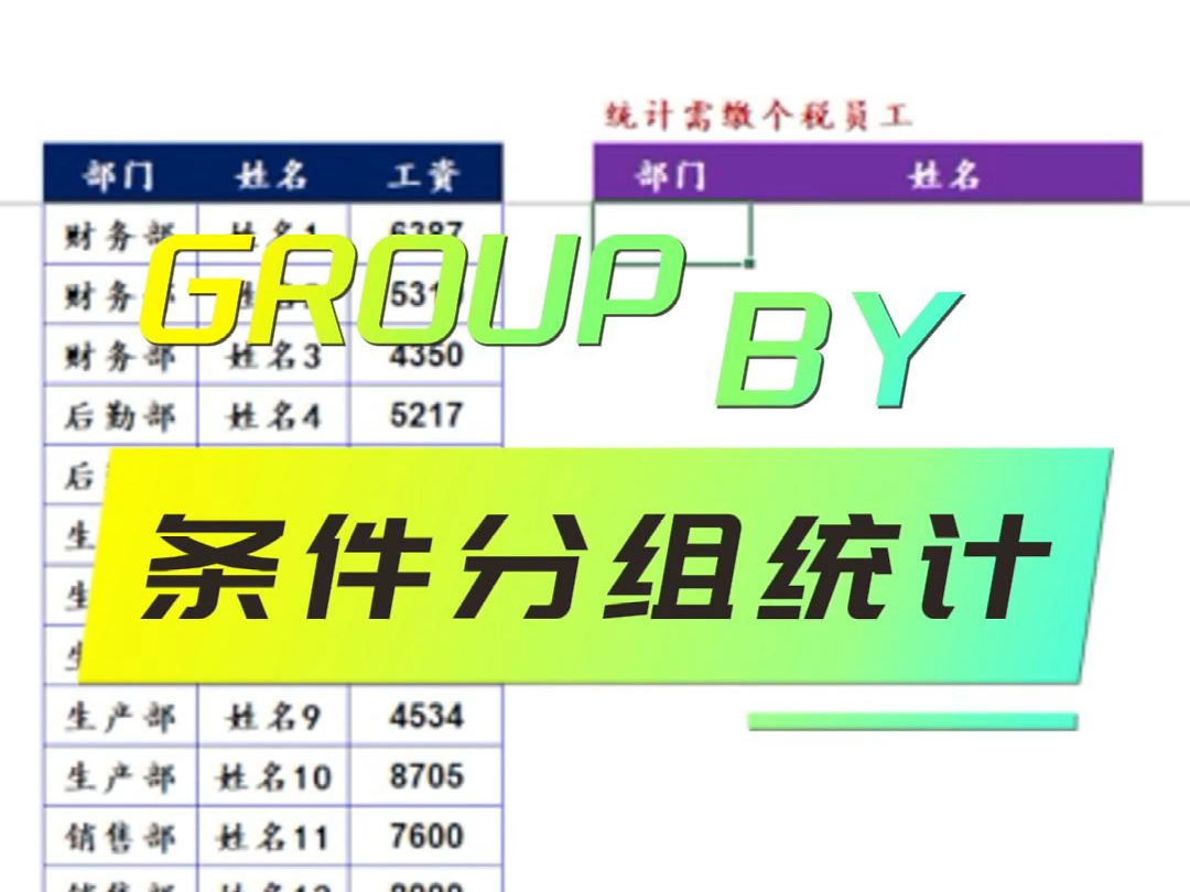 EXCEL函数:GROUPBY条件分组统计哔哩哔哩bilibili