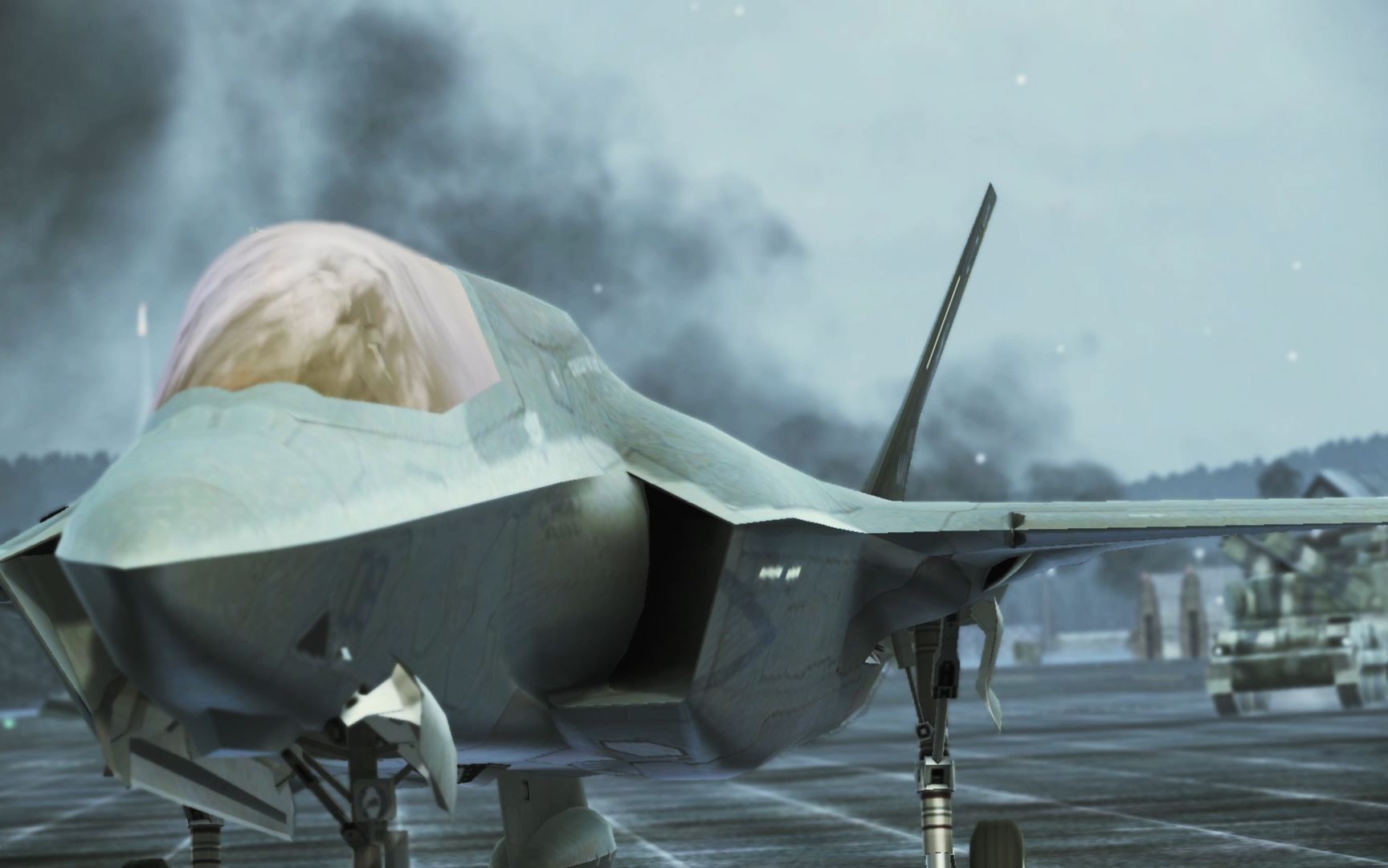 皇牌空战:f35炮火中降落加油保护运输机,空地导弹清扫装甲军团