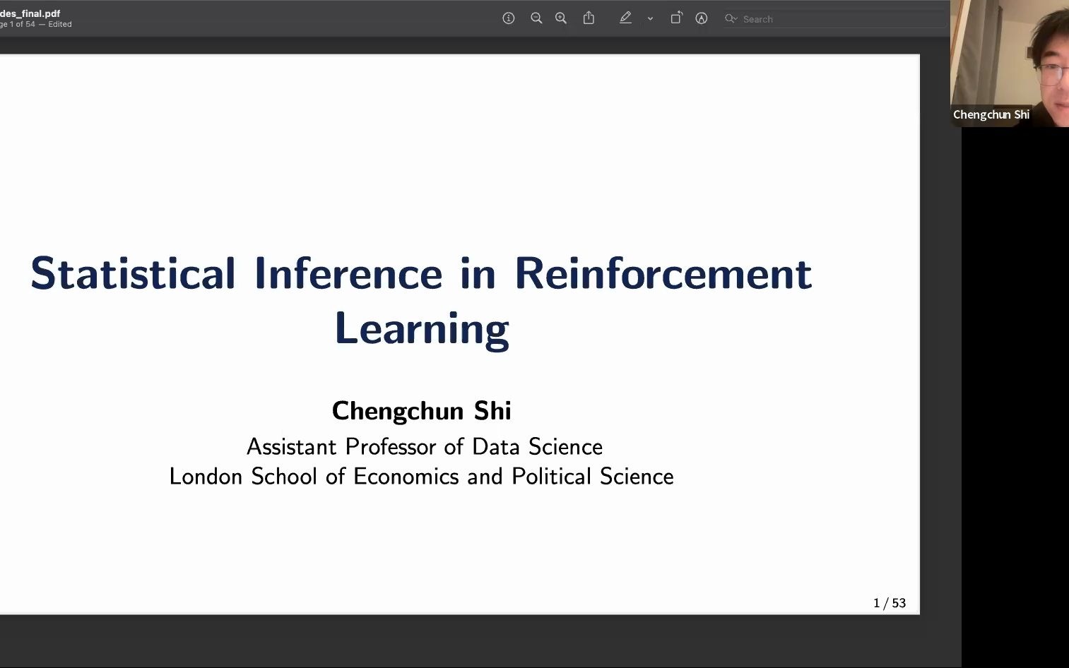 MAIB讲座第10期: Statistical Inference in Reinforcement Learning哔哩哔哩bilibili