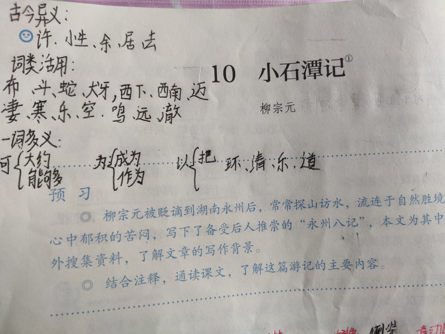 小石潭記筆記