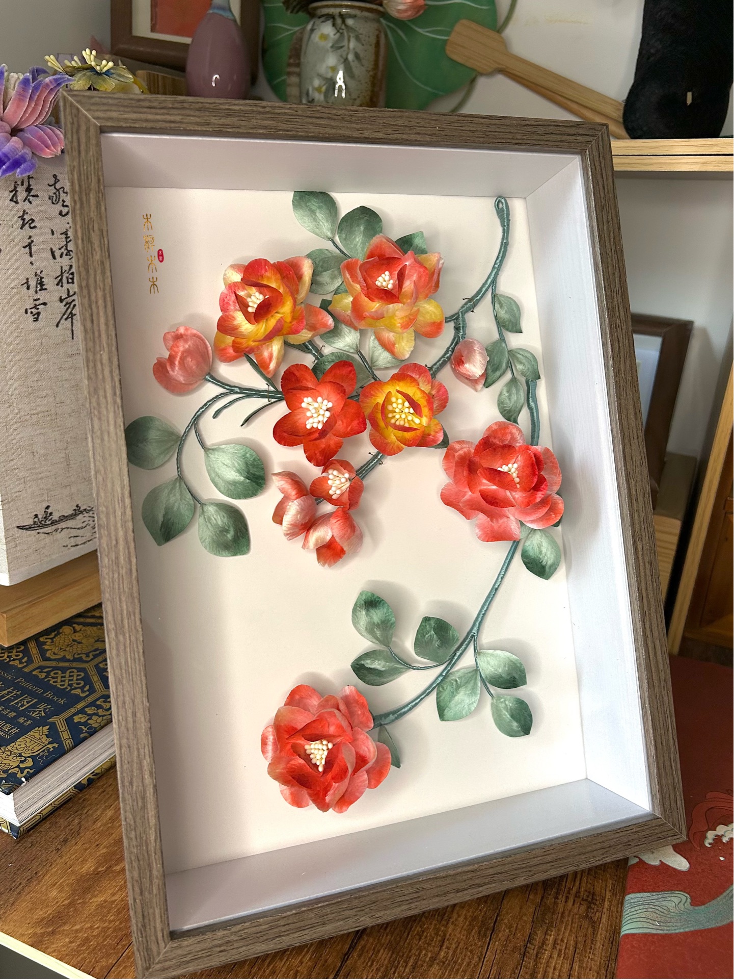 【绒花制作过程】一个久违的绒花入画系列