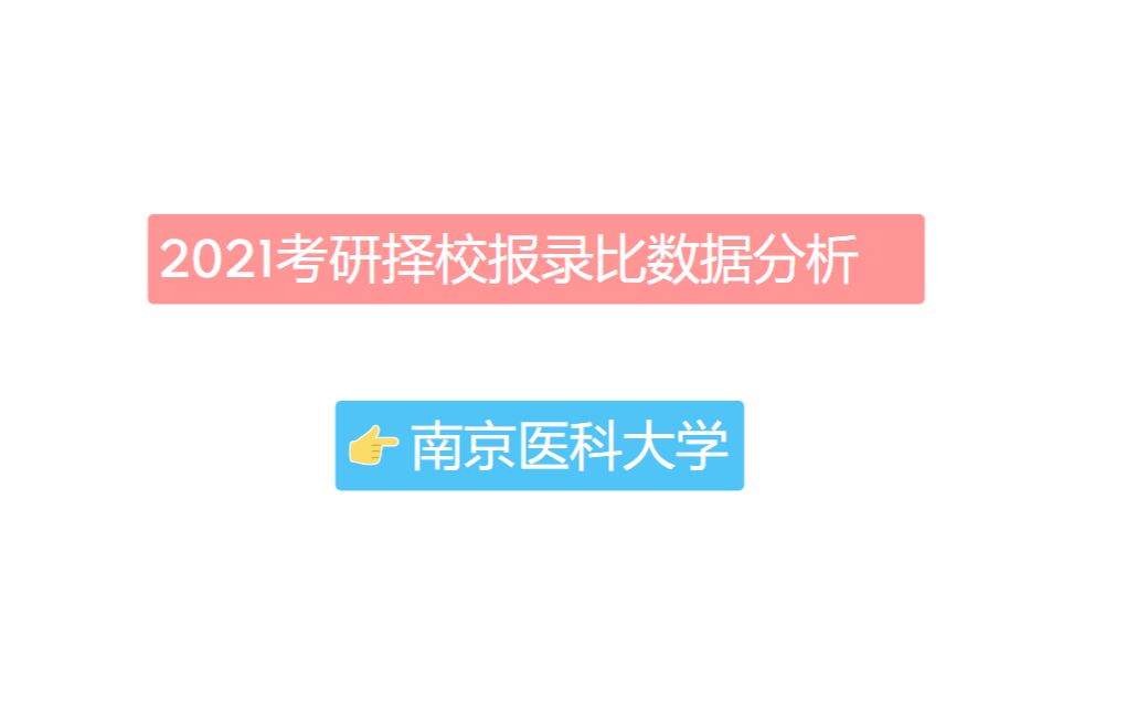 《南京医科大学考研报录比汇总表(完整版):及最难考和最容易报考的10个专业分析》哔哩哔哩bilibili