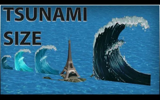 海啸高度比较3d