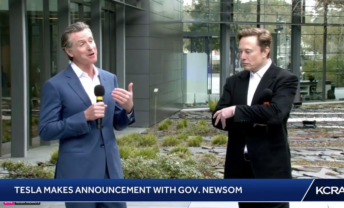 【Gavin Newsom&Elon Musk】2023.2在Tesla总部,中间隔了堵空气墙哔哩哔哩bilibili